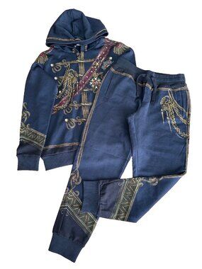 Dolce & Gabbana D&G JR King Tracksuit Pants & Hoodie Sweats Set - SIze 9/10 Boy